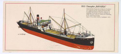 Bauer & Schaurte, Neuss - Rhein (Herausgeber*in), 1913 Dampfer "BAVARIA", 20. Jahrhundert