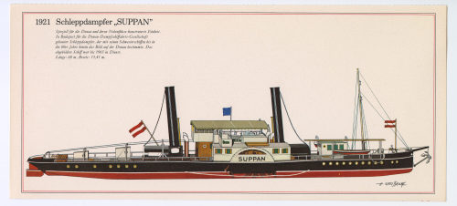 Bauer & Schaurte, Neuss - Rhein (Herausgeber*in), 1921 Schleppdampfer "SUPPAN", 20. Jahrhundert