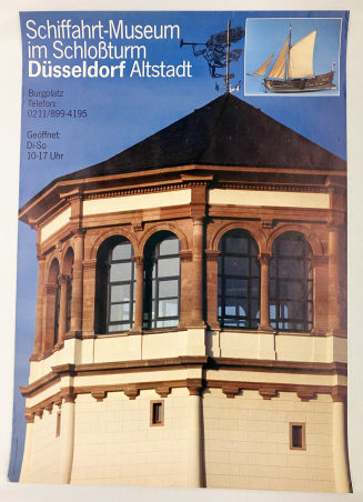 Plakat "Schiffahrt-Museum im Schloßturm Düsseldorf Altstadt"