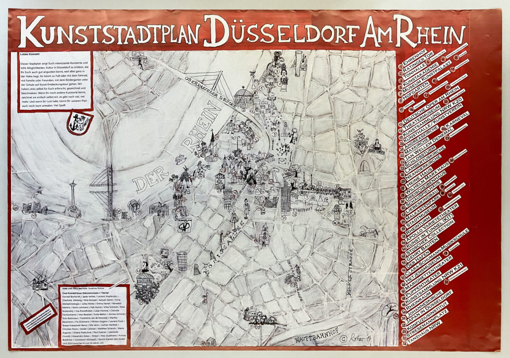 Plakat "KUNSTSTADTPLAN DÜSSELDORF AM RHEIN"