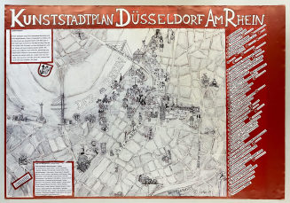 Plakat "KUNSTSTADTPLAN DÜSSELDORF AM RHEIN"