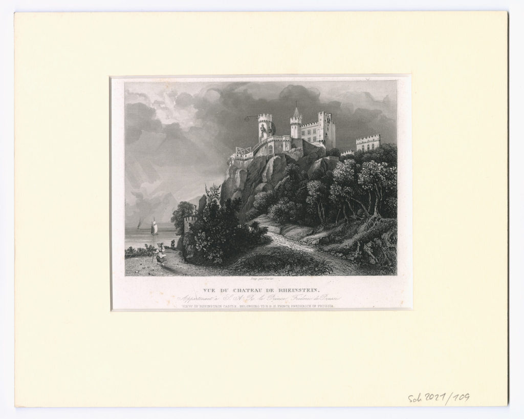 VUE DE CHATEAU DE RHEINSTEIN. Appartenant à S.A.R. le Prince Fréderic de Prusse