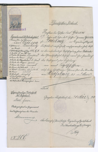 Rheinschiffer-Patent von Carl Giesen