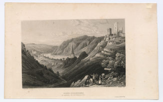 RUINE SCHOENBERG MIT OBERWESEL UND DEM ENGEHOELLTHAL.