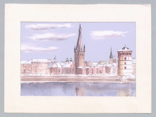 Unbekannt (Absender*in), Ansicht Rheinufer, 2010