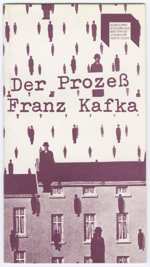 Programmheft (Umschlag) zu "Der Prozeß" von Franz Kafka. Premiere am 9. Oktober 1976 im Düsseld ...