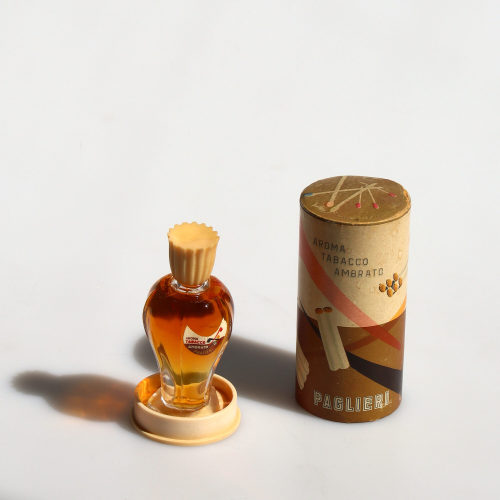 Paglieri (Verlag), Parfumflakon "Tabacco Ambrato" mit Verpackung, ca. 1950–1960