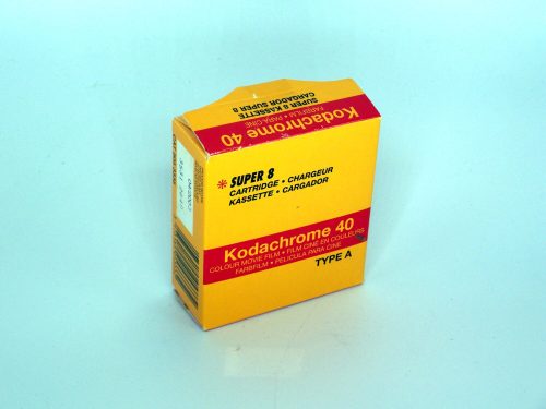 Verpackung einer Super-8-Farb-Film-Kassette Kodachrome 40 Type A, Frankreich, um 2003