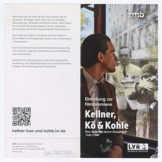 Einladung zur Filmpremiere. Kellner, Kö & Kohle. Eine Zeitreise durch Düsseldorf 1945-1949