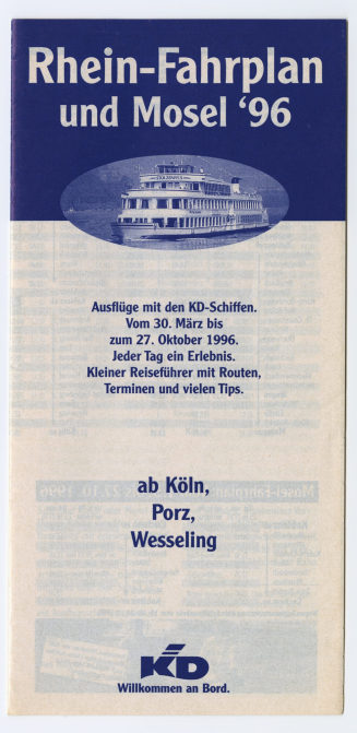 Rhein-Fahrplan und Mosel '96 ab Köln, Porz, Wesseling