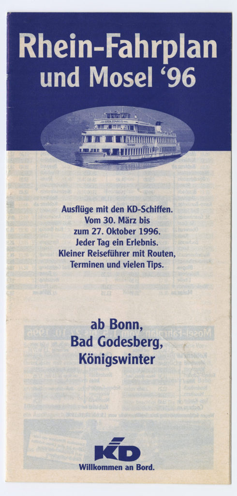 Rhein-Fahrplan und Moesl '96. ab Bonn, Bad Godesberg, Königswinter