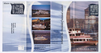 Flyer "WEISSE FLOTTE DÜSSELDORF. Rhein ins Vergnügen"