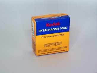 Kodak Ektachrome 100D, Verpackung einer Kodak Kassette ISO 100 Super-8-Farbumkehrfilm, USA, 201 ...