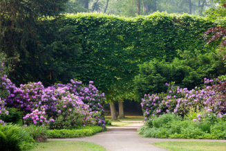 Südliche Fächeralle im Garten des Kurfürsten im Park von Schloss Benrath
