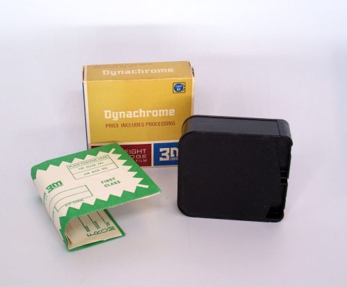 3M Dynachrome, Super-8-Farbumkehrfilm-Kassette für Außen- und Innenaufnahmen, Rochester, 1960er ...