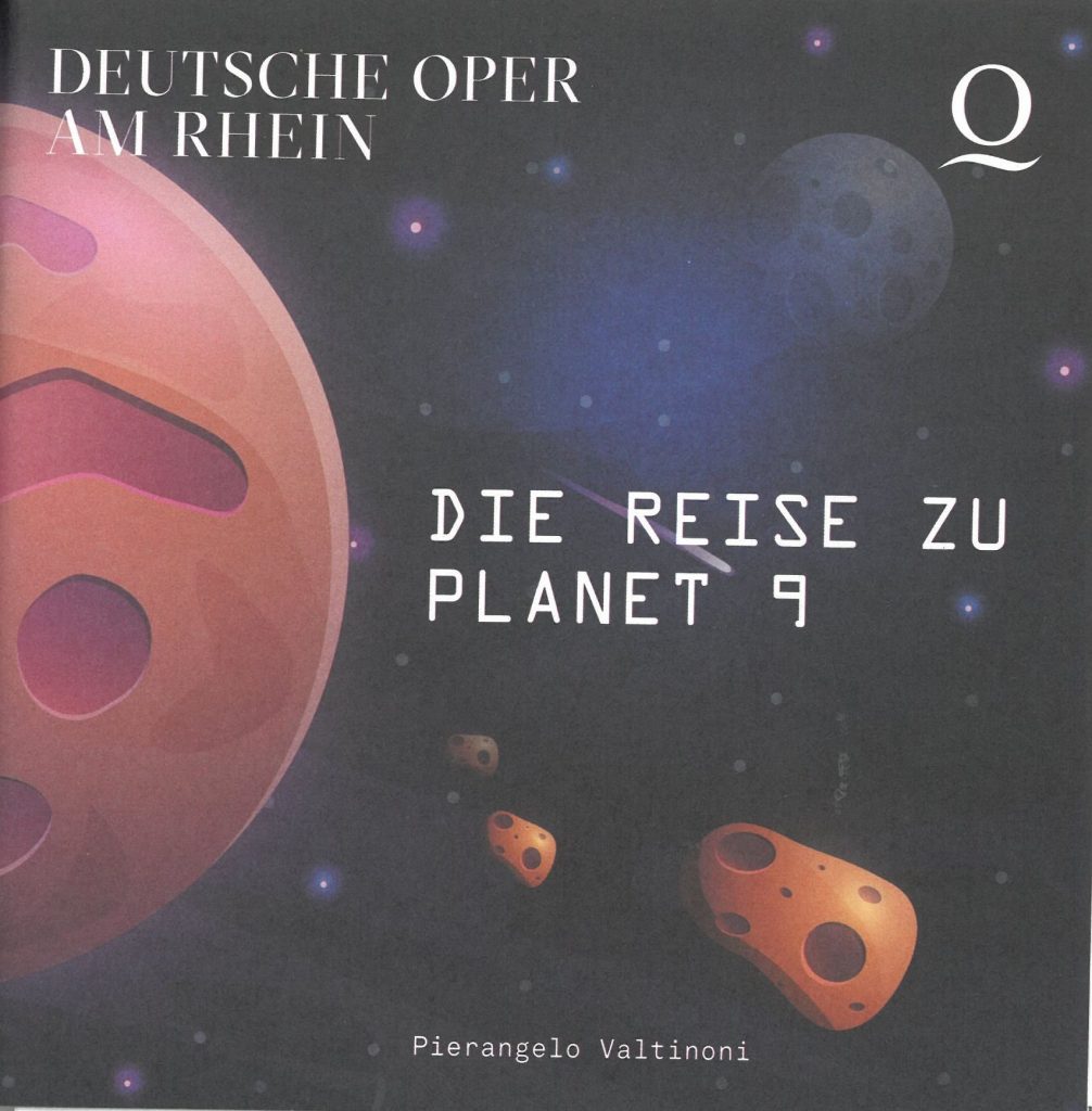 Programmheft (Umschlag) zu "Die Reise zum Planet 9" von Pierangelo Valtinoni. Premiere am 31. O ...