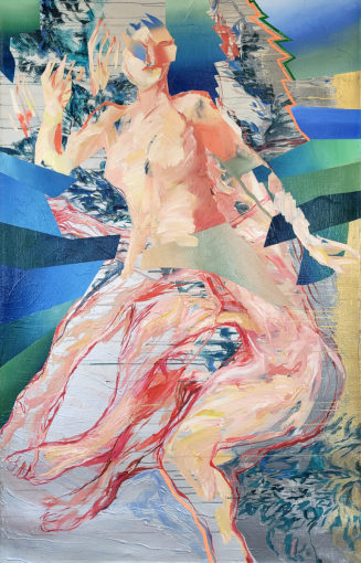 Awakening, 160 x 95 cm, oil and acrylic on canvas.