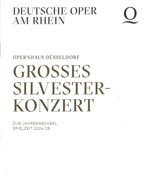 Programmheft (Umschlag) zum Grossen Silvesterkonzert zum Jahreswechsel 2024/25 im Opernhaus Düs ...