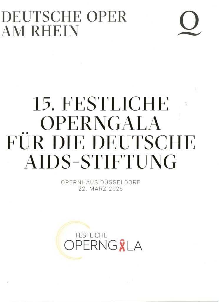 Programmheft (Umschlag) zur 15. Festlichen Operngala für die Deutsche AIDS-Stiftung am 23. März ...