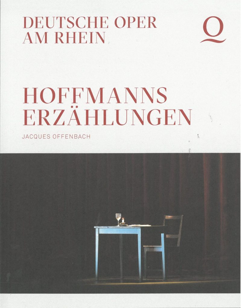 Programmheft (Umschlag) zu "Hoffmanns Erzählungen" von Jacques Offenbach. Premiere am 13. April ...