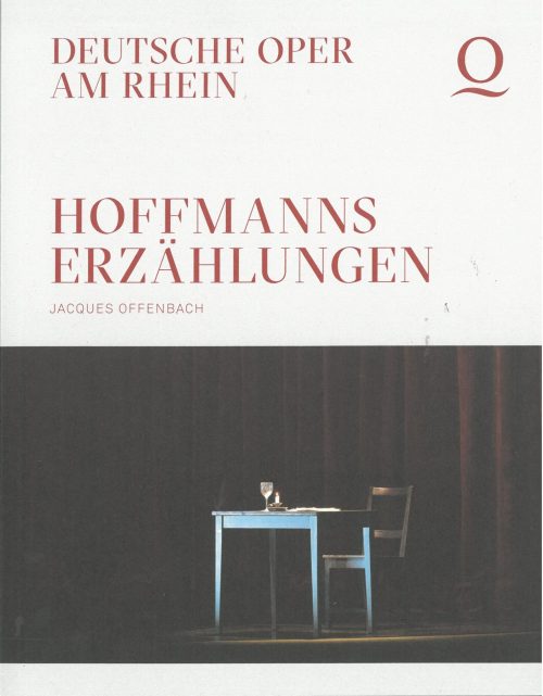 Programmheft (Umschlag) zu "Hoffmanns Erzählungen" von Jacques Offenbach. Premiere am 13. April ...