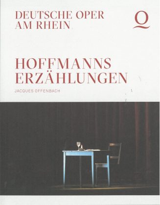 Programmheft (Umschlag) zu "Hoffmanns Erzählungen" von Jacques Offenbach. Premiere am 13. April ...