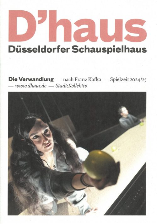 Programmheft (Umschlag) zu "Die Verwandlung" nach Franz Kafka. Premiere am 15. Dezember 2024 im ...
