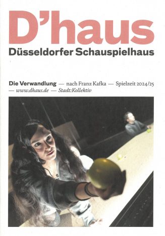 Programmheft (Umschlag) zu "Die Verwandlung" nach Franz Kafka. Premiere am 15. Dezember 2024 im ...