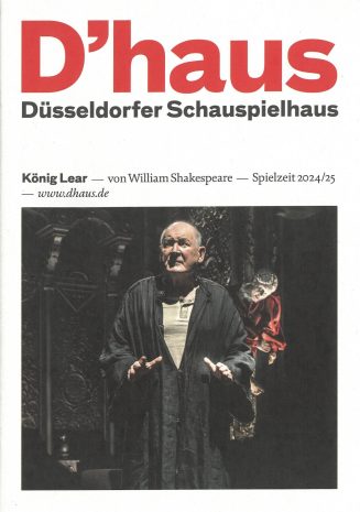 Programmheft (Umschlag) zu "König Lear" von William Shakespeare. Premiere am 1. Februar 2025 im ...