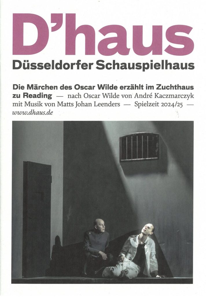Programmheft (Umschlag) zu "Die Märchen des Oscar Wilde erzählt im Zuchthaus zu Reading" nach O ...