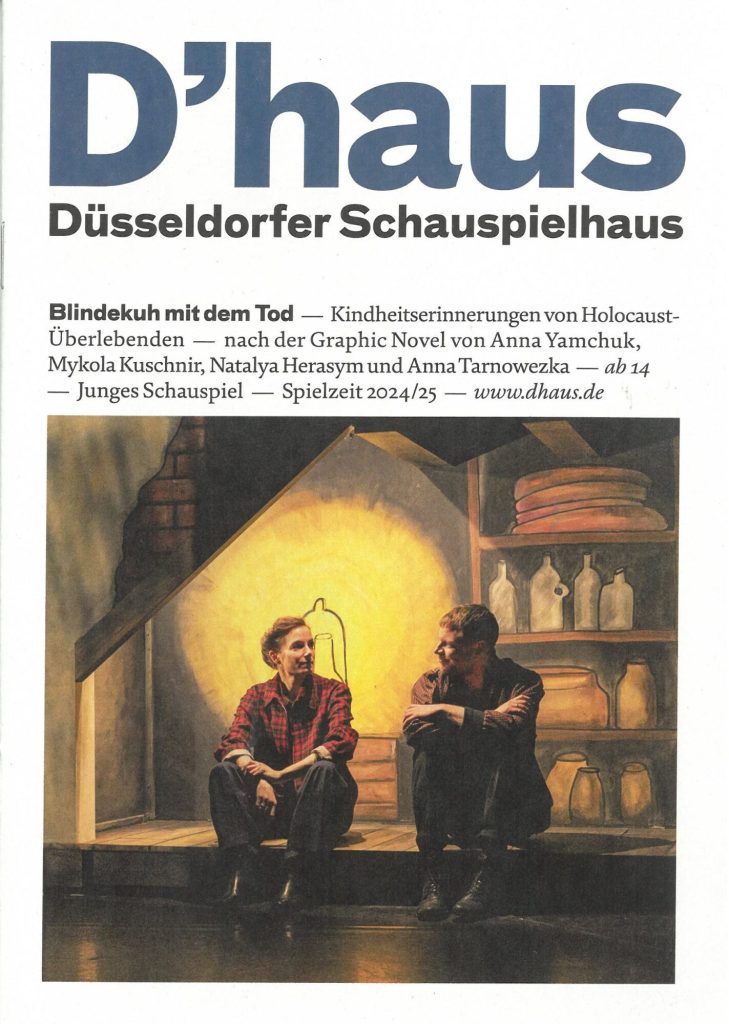 Programmheft (Umschlag) zu "Blindekuh mit dem Tod" - Theaterstück nach einer Graphic Novel von  ...
