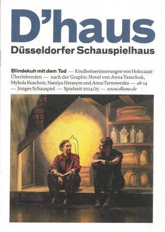Programmheft (Umschlag) zu "Blindekuh mit dem Tod" - Theaterstück nach einer Graphic Novel von  ...