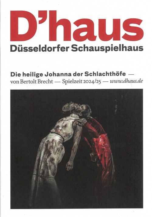 Programmheft (Umschlag) zu "Die heilige Johanna der Schlachthöfe" von Bertolt Brecht. Premiere  ...