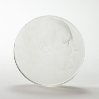 Glasscheibe mit Portrait Dr. Ansgar Walk