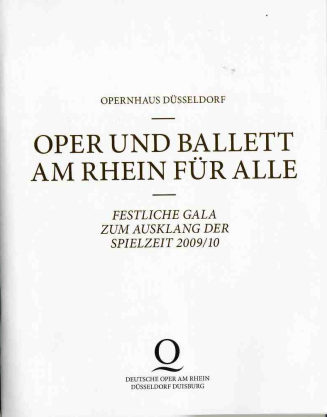 Programmheft "Oper und Ballett am Rhein für Alle"