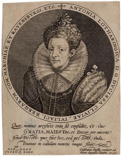 Crispyn de Passe <der Ältere> (Künstler*in), Antoinette, Herzogin von Lothringen, Herzogin von Jülich-Kleve-Berg (1568-1610), 1599