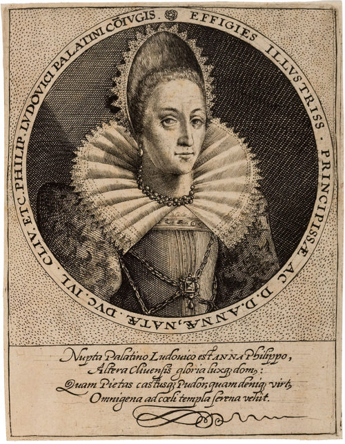 Crispyn de Passe <der Ältere> (Kupferstecher*in), Anna (1552-1632), Herzogin von Jülich-Kleve-Berg, Pfalzgräfin bei Rhein zu Neuburg, spätes/ late 16. Jahrhundert/ Century