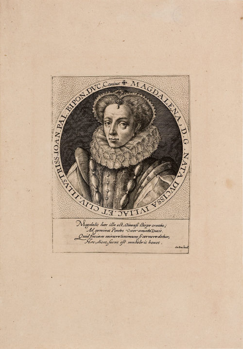 Crispyn de Passe <der Ältere> (Künstler*in), Magdalene (1553-1633) , Herzogin von Jülich-Kleve-Berg, Herzogin von Pfalz-Zweibrücken, 1610