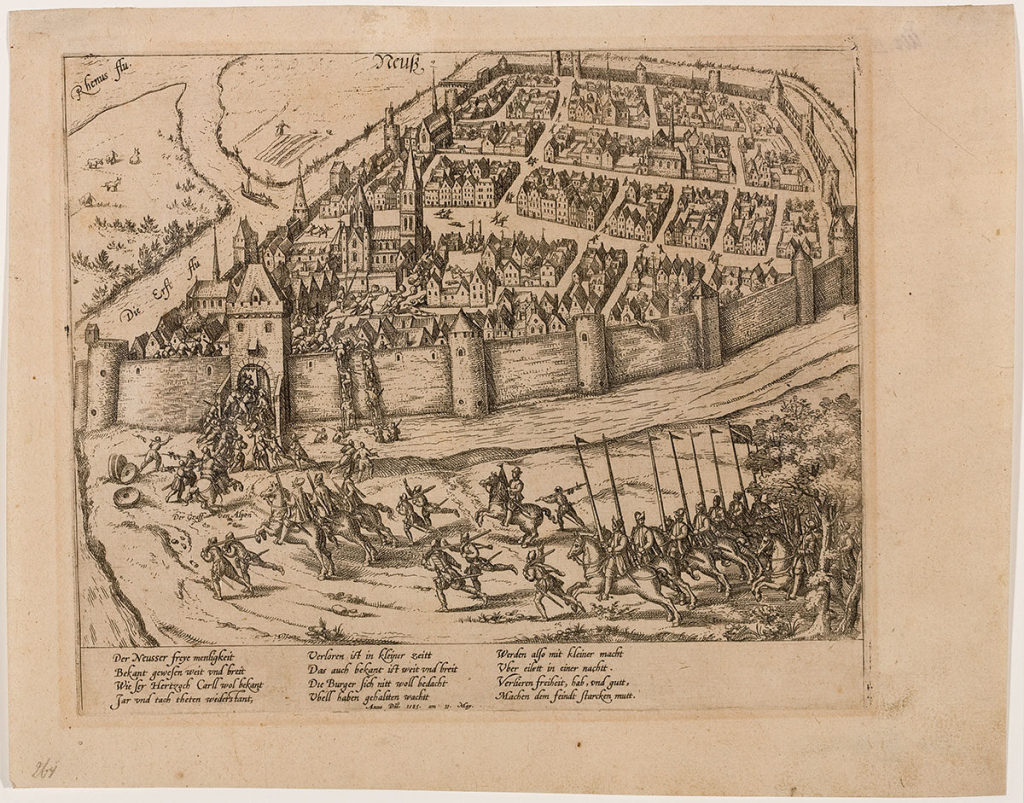 Truchsessischer Krieg / Einnahme von Neuss durch Graf von Alpen am 11. Mai 1585