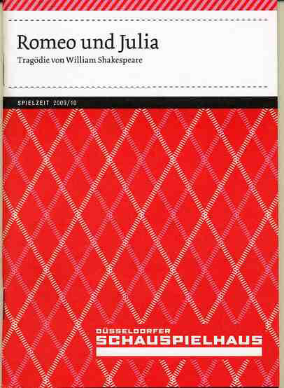 Programmheft (Umschlag) zu "Romeo und Julia" von William Shakespeare. Premiere am 20. März 2010 ...