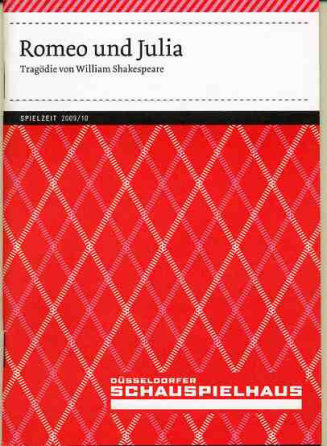 Programmheft (Umschlag) zu "Romeo und Julia" von William Shakespeare. Premiere am 20. März 2010 ...