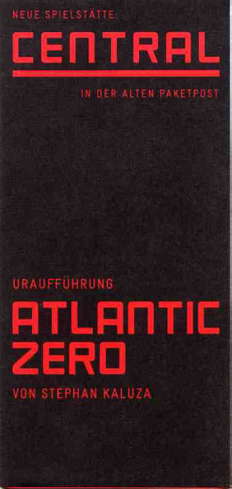 Programmheft "Atlantic Zero" von Stephan Kaluza