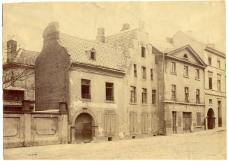 Düsseldorf, Häuser am Friedrichplatz, heutiger Grabbeplatz