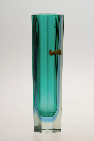 Grünblaue Stangenvase