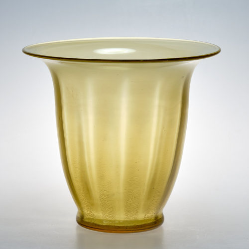 Andries Dirk Copier (Entwurf), Gelbe gerippte Vase, 1950