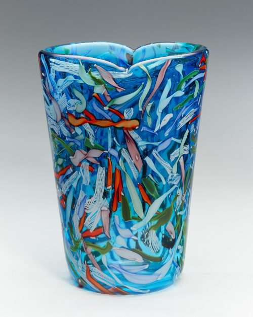 Unbekannt (Ausführung), Große Vase mit Einschmelzungen, 1980/90er-Jahre