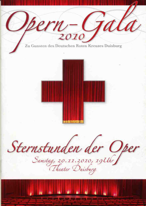 Programmheft "Opern-Gala 2010" Sternstunden der Oper in Dusiburg 