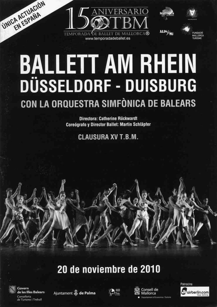 Programmheft Gastspiel Ballett Düsseldorf-Duisburg mit dem Orquestra Simfònica de Balears in Pa ...