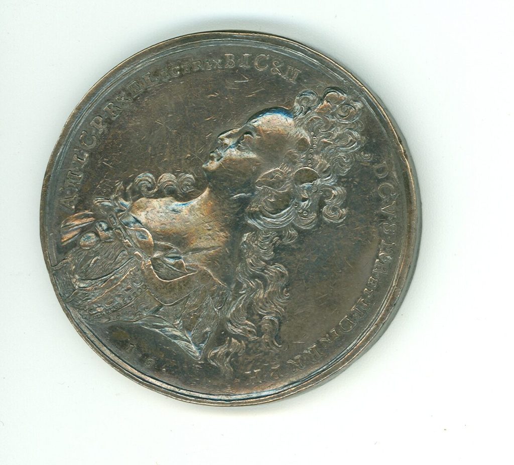 Medaille auf die Kurfürstin Anna Maria Luisa