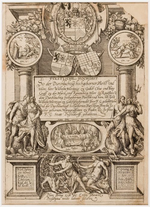 Dietrich Theodor Graminäus (Autor*in), Beschreibung derer Fürstlicher Güligscher ec. Hochzeit: Titelblatt, 1587